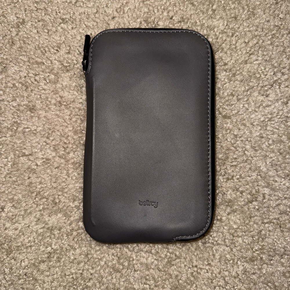 Belroy Zip Wallet - Blue Leather